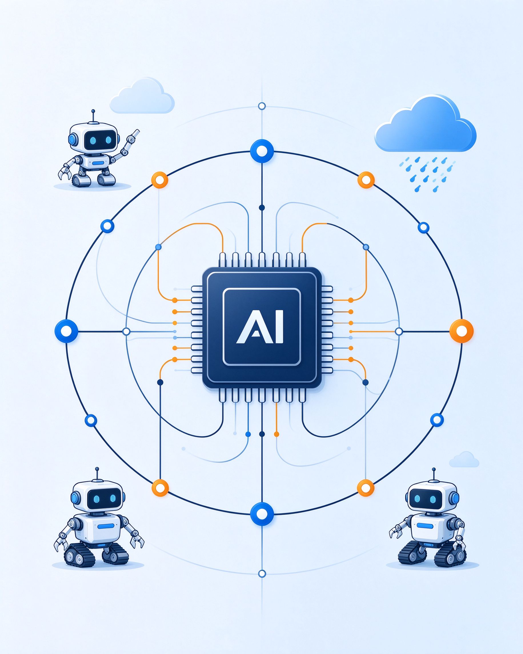 AI 数据中枢插画